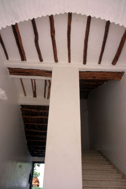 Interior view, showing entrance and stairwell