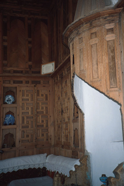 Interior view showing wood work