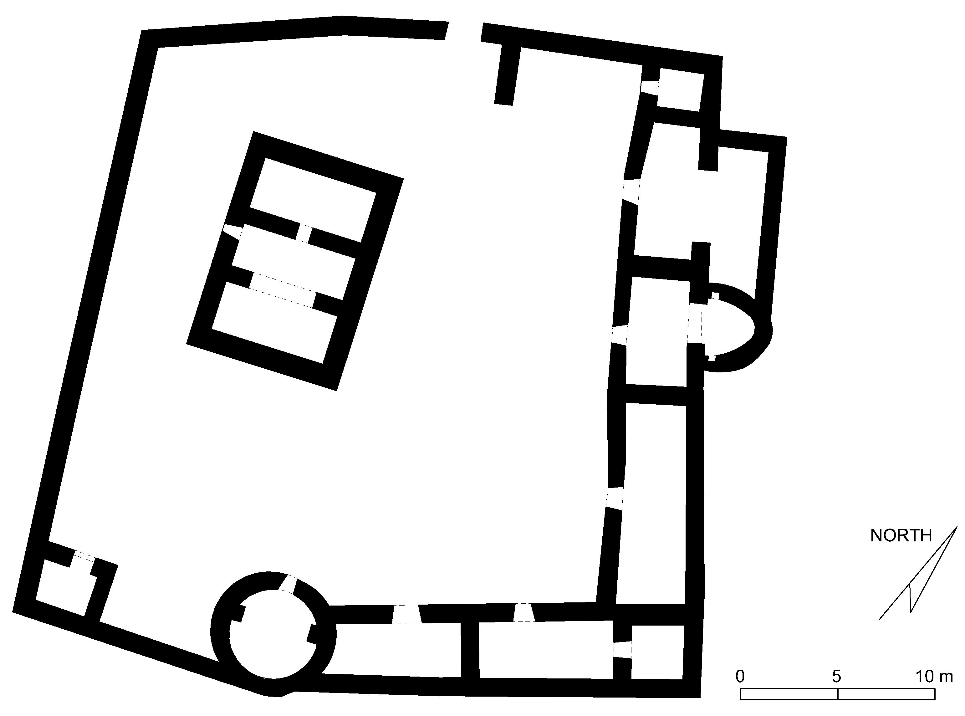 Qasr Burqu' - Floor plan of qasr in AutoCAD 2000 format. Click the download button to download a zipped file containing the .dwg file.