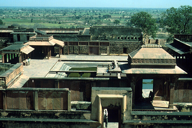 Elevated view of the Anup Tala-u and its flanking pavillion