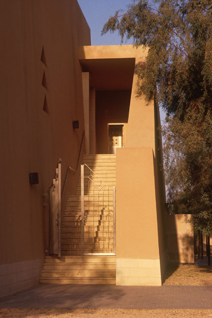 Exterior view to external; staircase