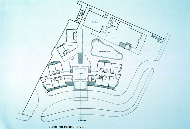 Tugu Park Hotel - B&W drawing, ground floor plan