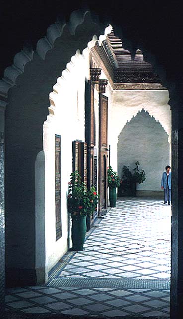 Bahia Palace - View through polylobed arch into courtyard