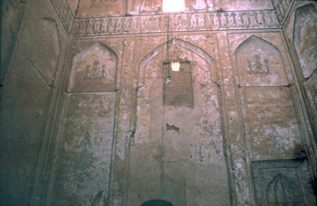 Madrasa-i Husayniyya - Interior view, showing segment of wall below squinches