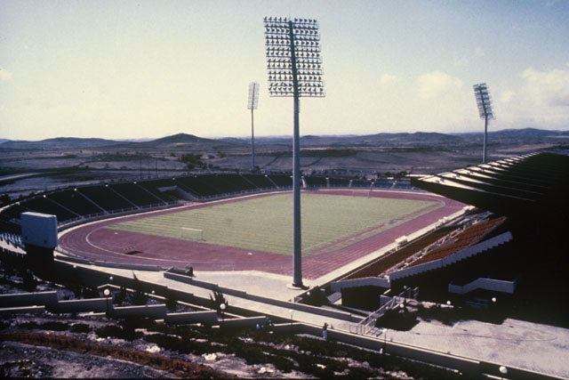 Aerial view of stadium