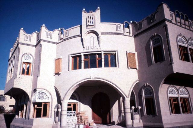Exterior view, showing entrance façade