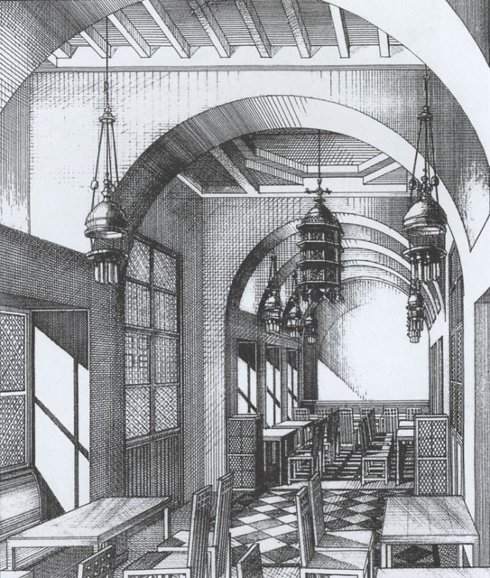Perspective drawing of interior