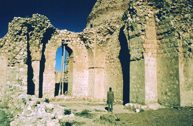 Interior view of ruined chamber