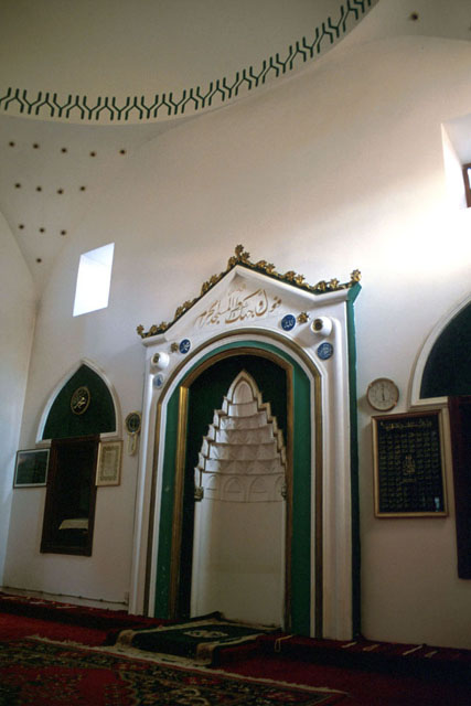 Interior detail showing mihrab