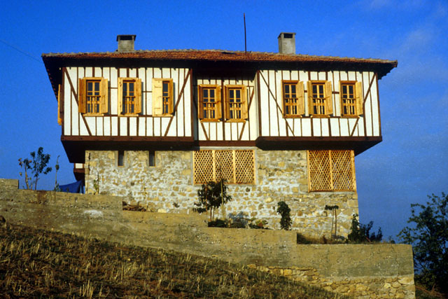 Exterior view showing the house on the hill
