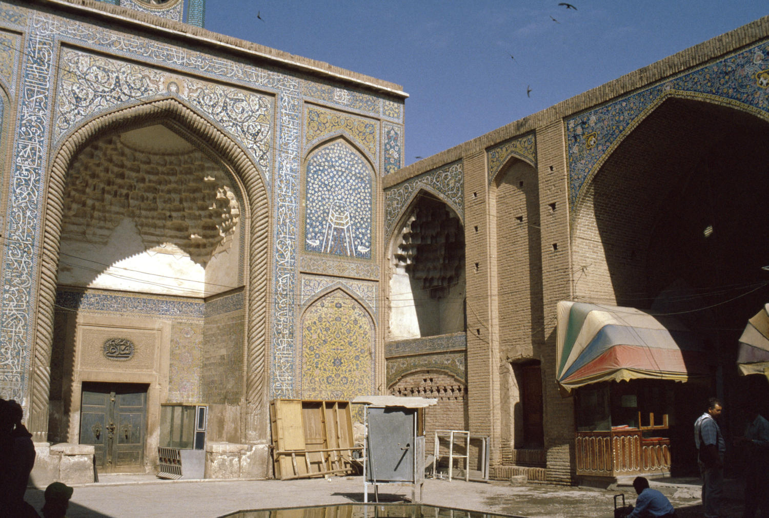 Madrasa portal along bazaar.