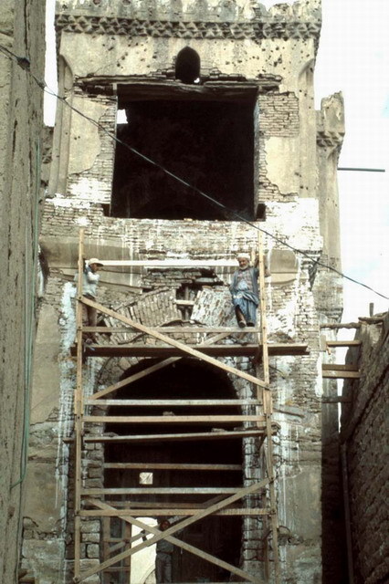 East porch, during restoration