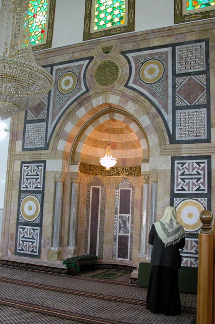 Interior view looking south towards the qibla wall and the mihrab