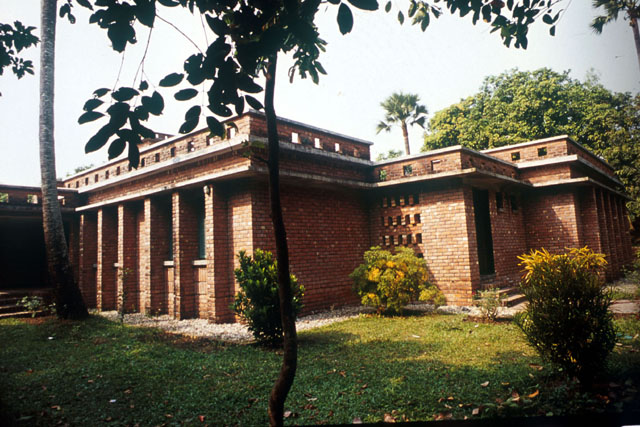 Exterior view showing brick façade