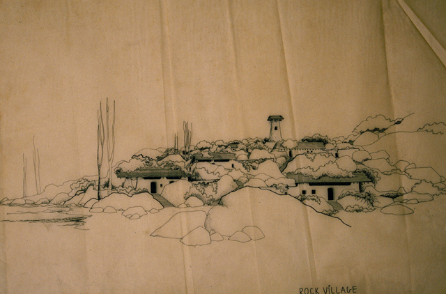 Drawing, "boulder hotel" (Dr. Amerasinghe)