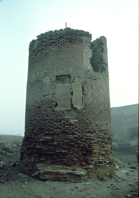 Exterior view of ruins of minaret