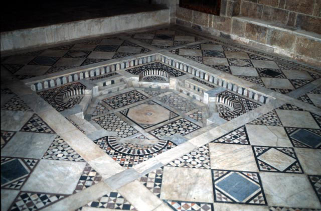 Interior, marble fountain