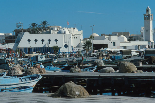 Exterior view from docks to mosque at the shore