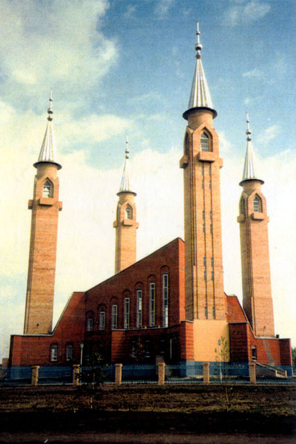 Exterior view showing minarets