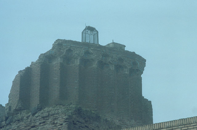 Exterior view from east showing remains of qibla dome