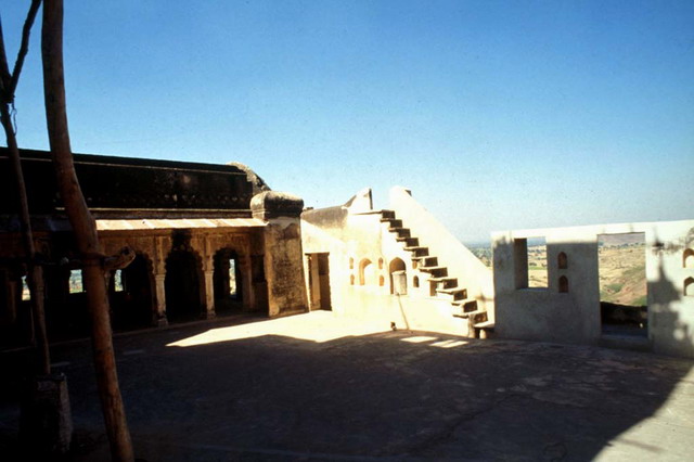 Neemrana Fort-Palace Revitalisation - Terrace and stairway to the Hawa Mahal roof