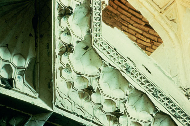 Interior detail of squinch-net vaulting