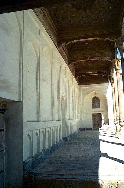 View along the arcade of the summer masjid, looking southeast