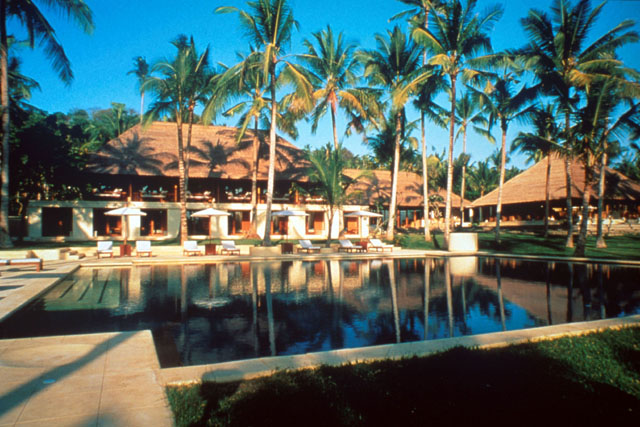 Exterior view showing poolside villas