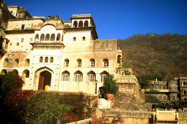 Neemrana Fort-Palace Revitalisation - Restored façade in 1988 using the same materials and replicating the symmetry of the frontage