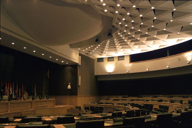 Interior view of assembly hall