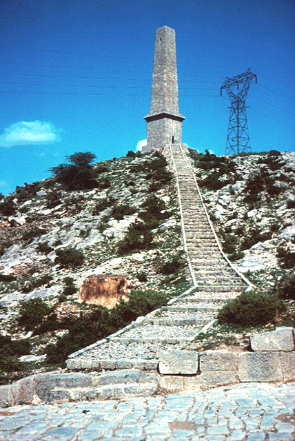 Exterior view of stairs leading to tower