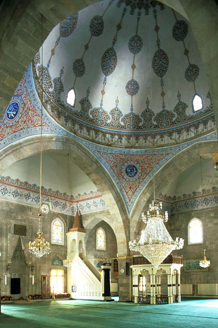 Interior view, looking southwest towards qibla wall