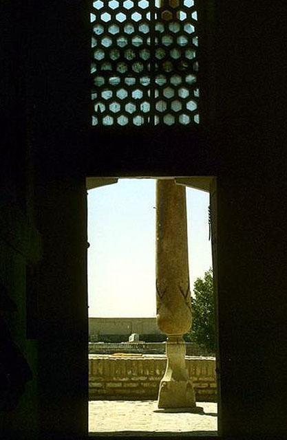 View of an exterior column base