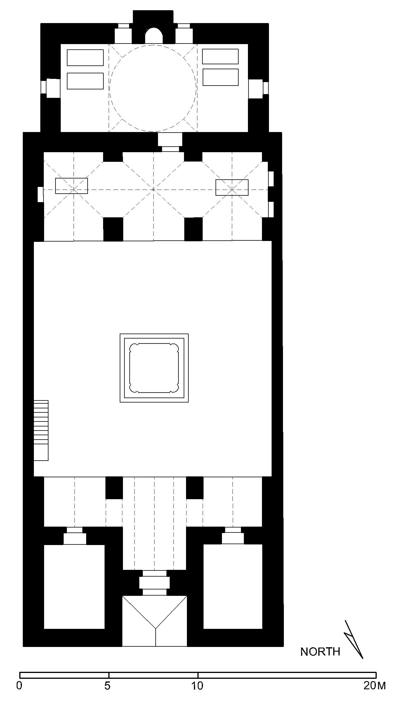 Ribat Qarasungur - Floor plan of the ribat (after Meinecke) in AutoCAD 2000 format. Click the download button to download a zipped file containing the .dwg file.
