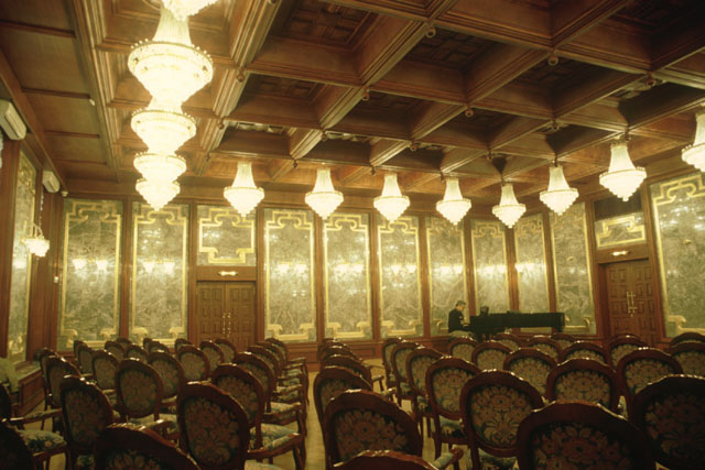 Interior view of intimate performance hall