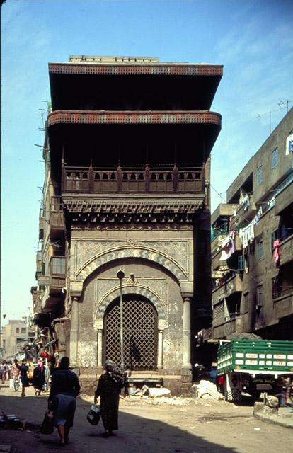 The Fountain of Adb al-Rahman Kathuda, with its upper-level madarasa is a restored 18th century building