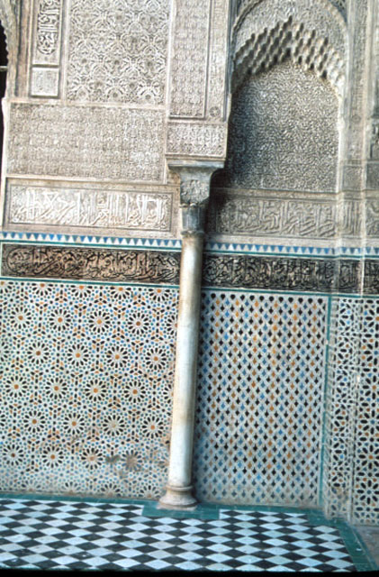 Madrasa al-'Attarin - Detail, surface tile treatment
