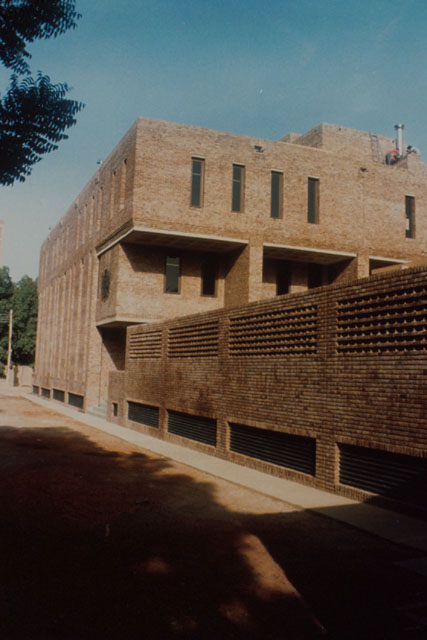 Exterior view showing brick work of wall