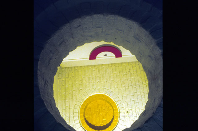 Inner view through circular opening