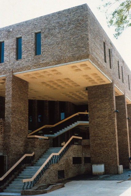 Exterior view showing stairs to entrance