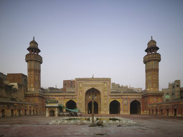 Masjid Wazir Khan - Eastern façade  of the Mosque as seen from the courtyard