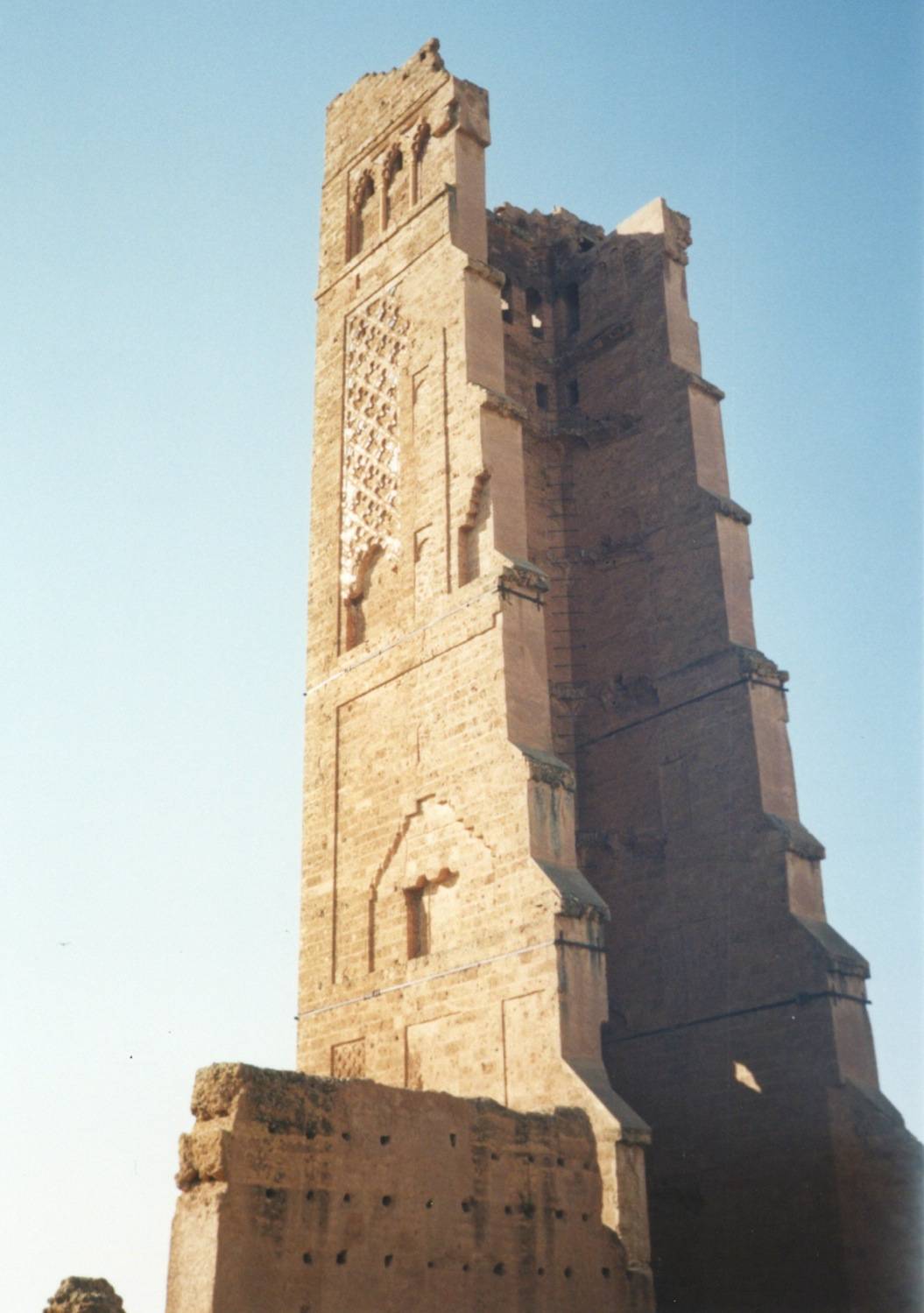 View of the minaret showing the interior