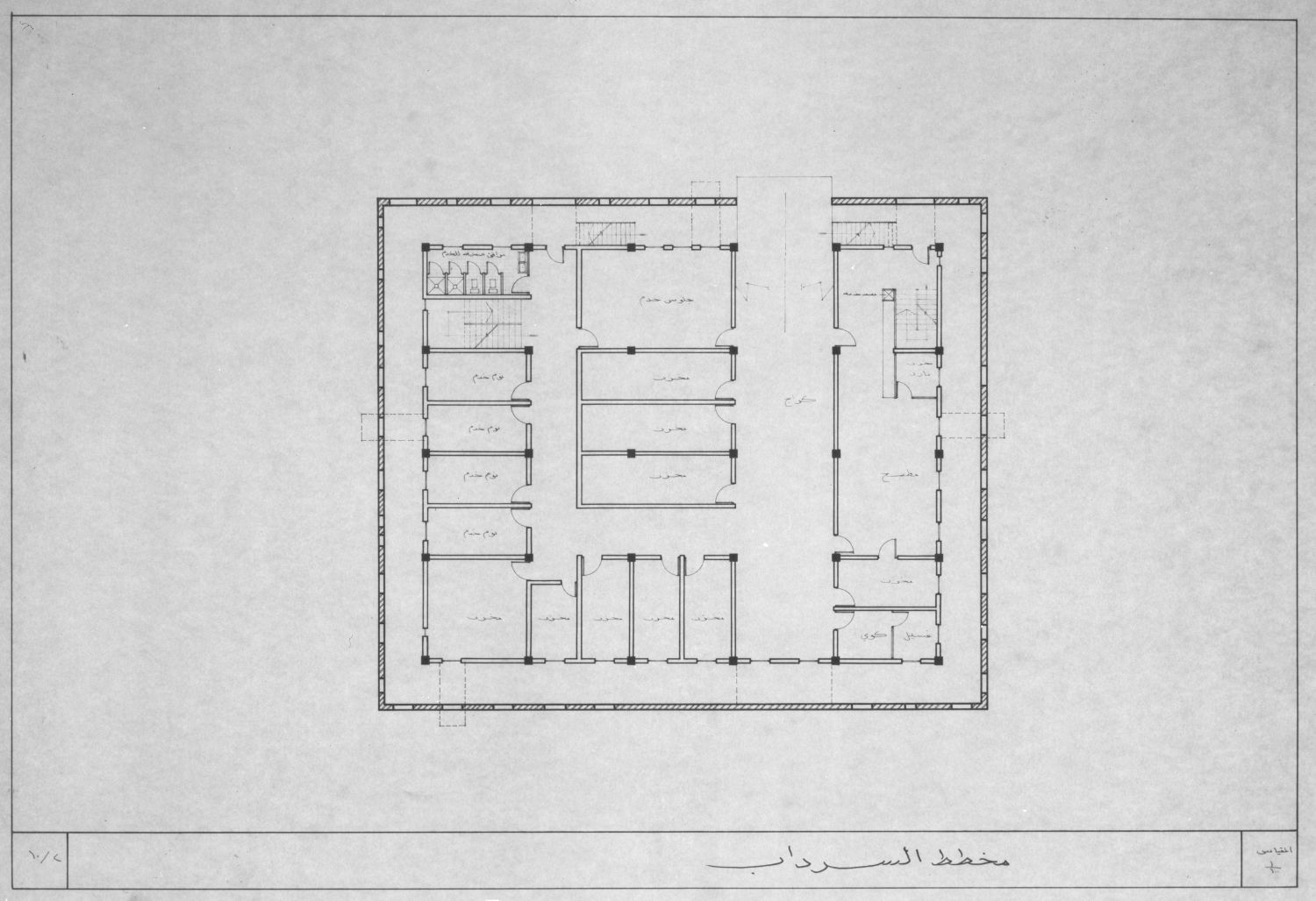 Floor plan of sardab (basement level).