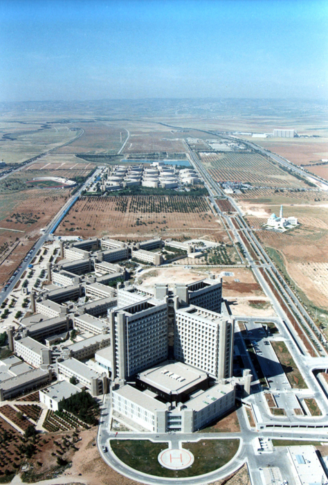 Bird's-eye view of the campus