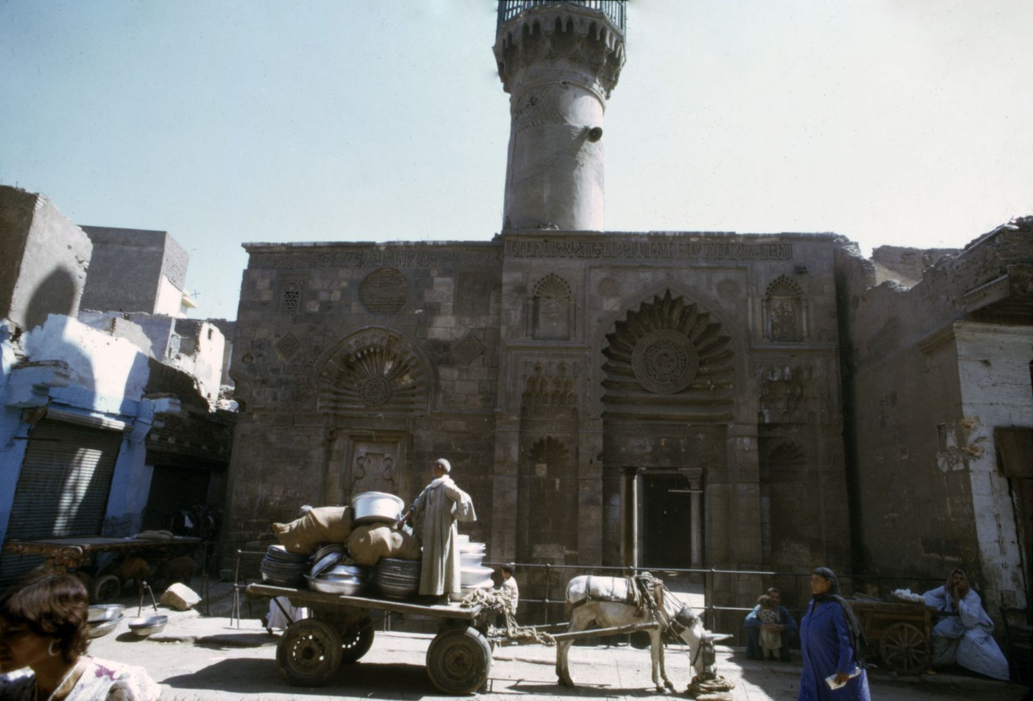 Exterior view of mosque before restoration.