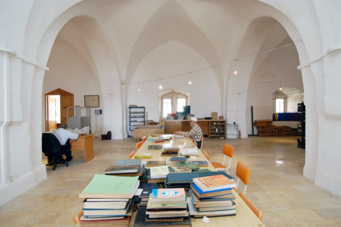 Interior, library reading room