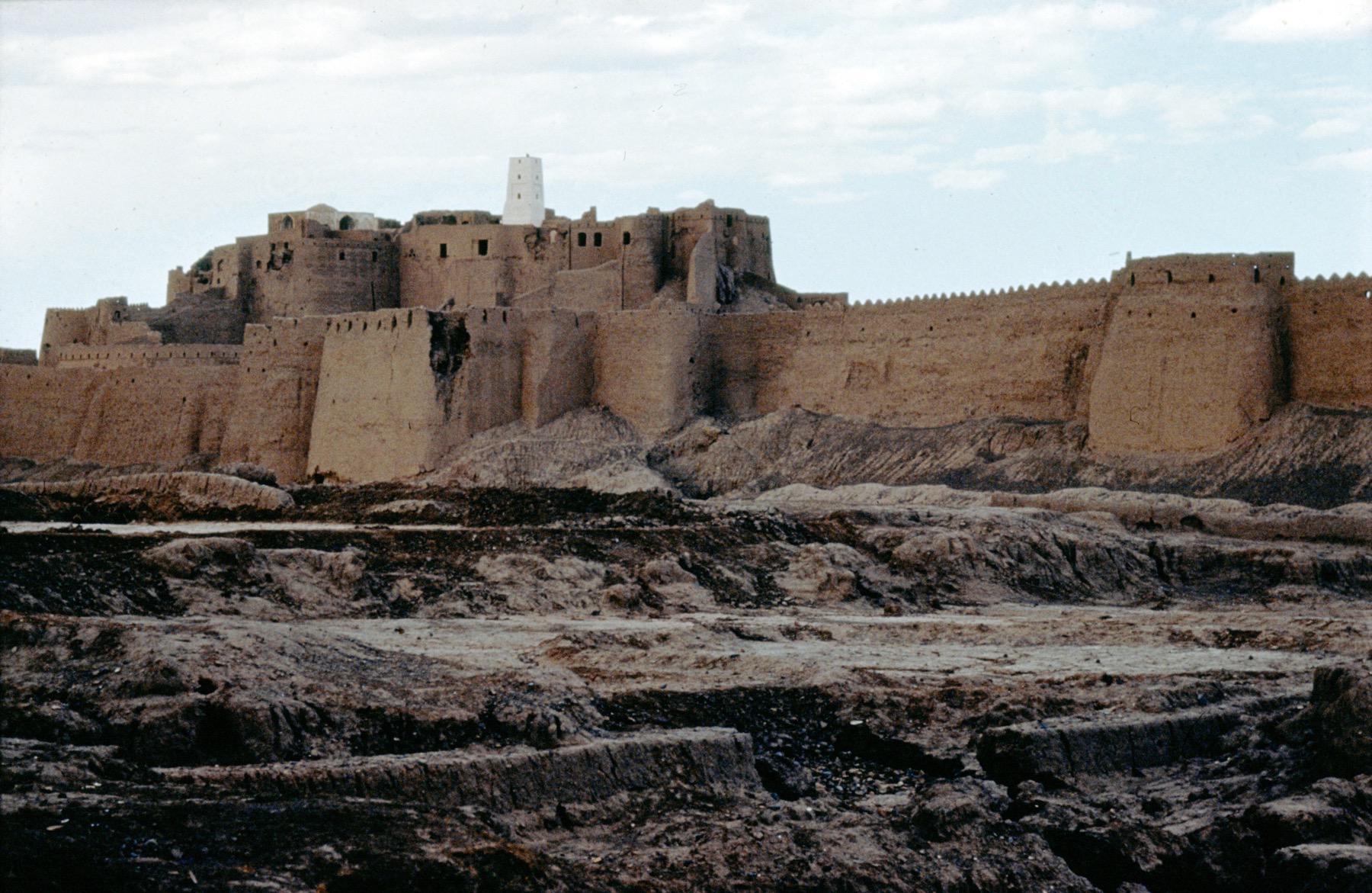 General view of the western city wall and the citadel, looking northeast, prior to the earthquake