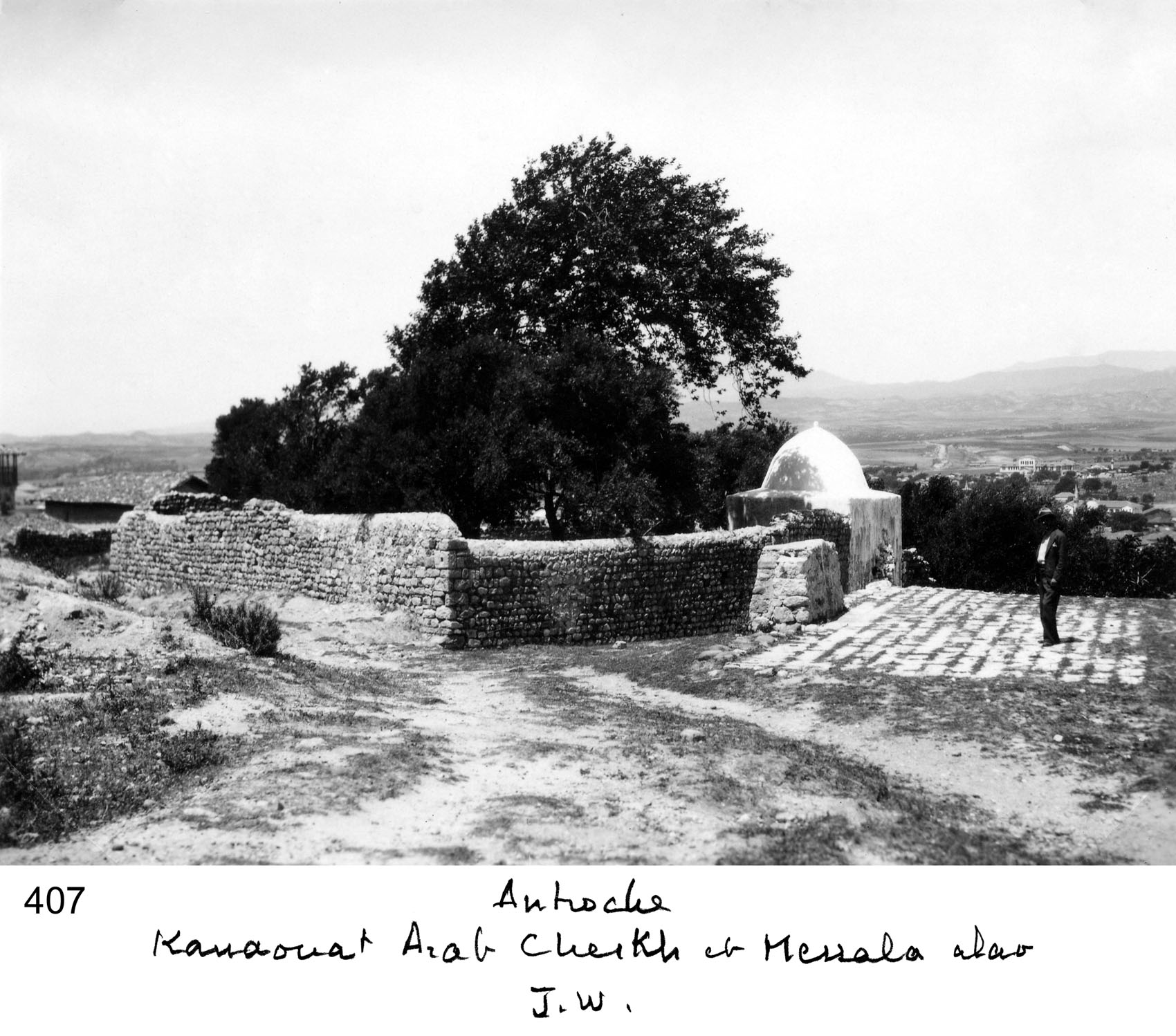 View of a building, possibly a mausoleum, near Antakya (Antioch), Turkey.