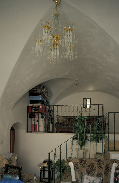 Interior, plastered dome over the living area