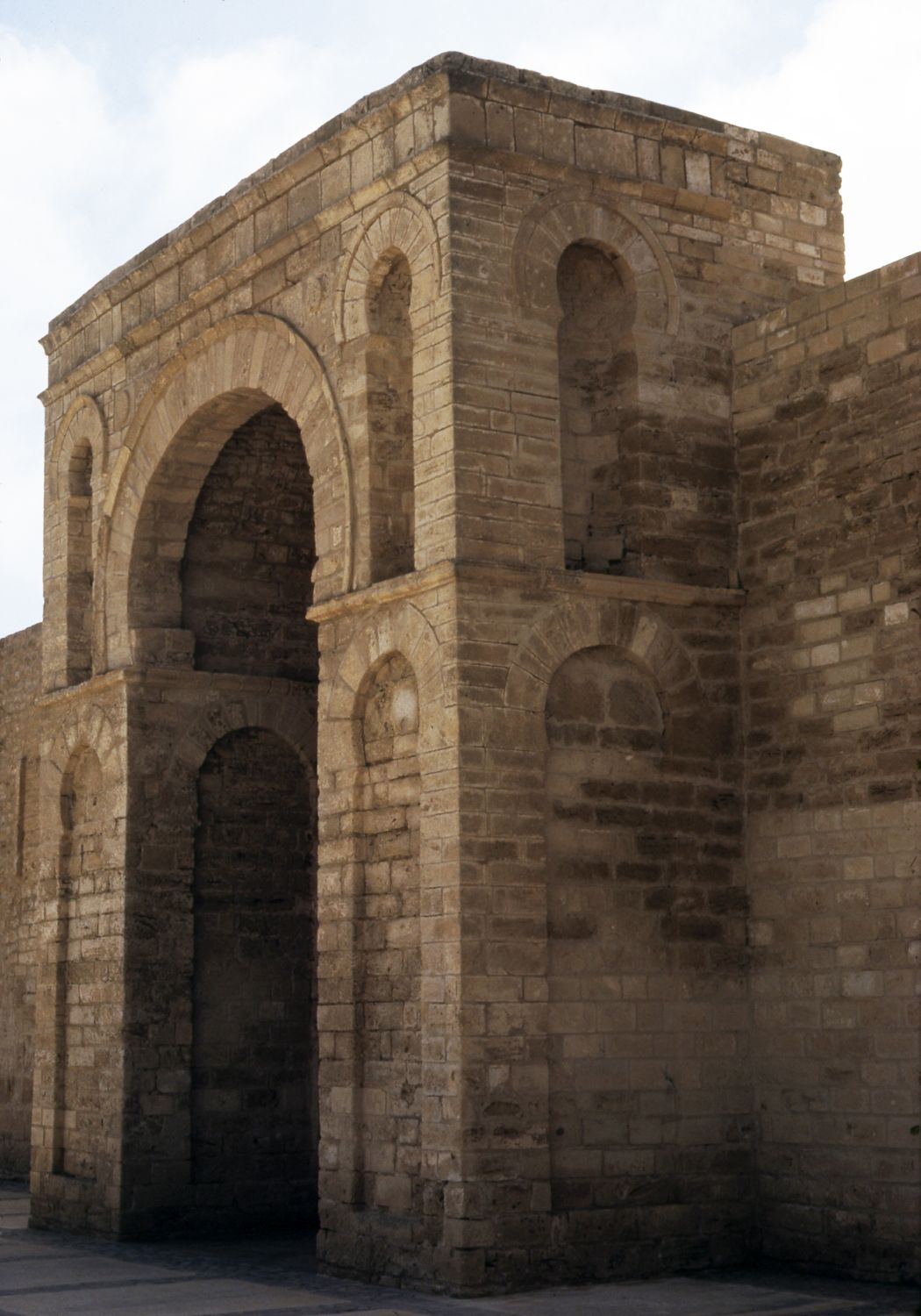View of main portal from right-hand side.